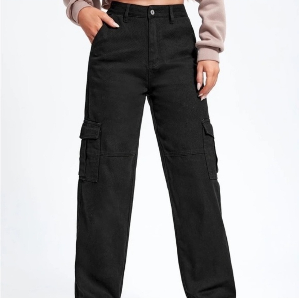 NWT Zara Black Cargo Pants Size 0